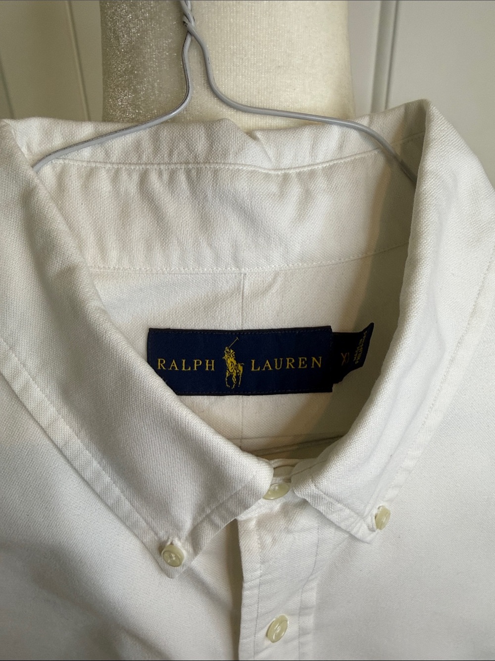 Ralph Lauren White Oxford Button-Down Shirt XL - Picture 2 of 3